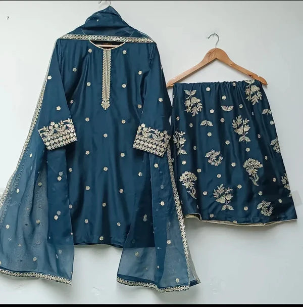 Afrooz Embroidery Three Piece
